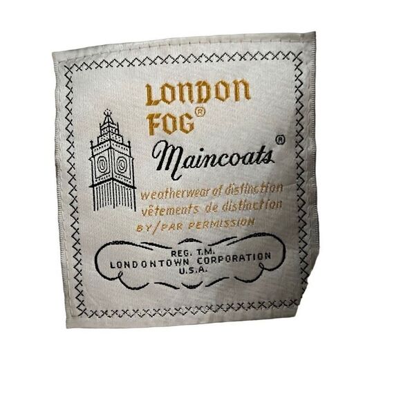 Men's London Fog Light Tan Trench Coat - Size 40 - Good Vintage Condition - Picture 3 of 4